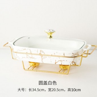 BUFFET CERAMIC MARBLE  WHITE